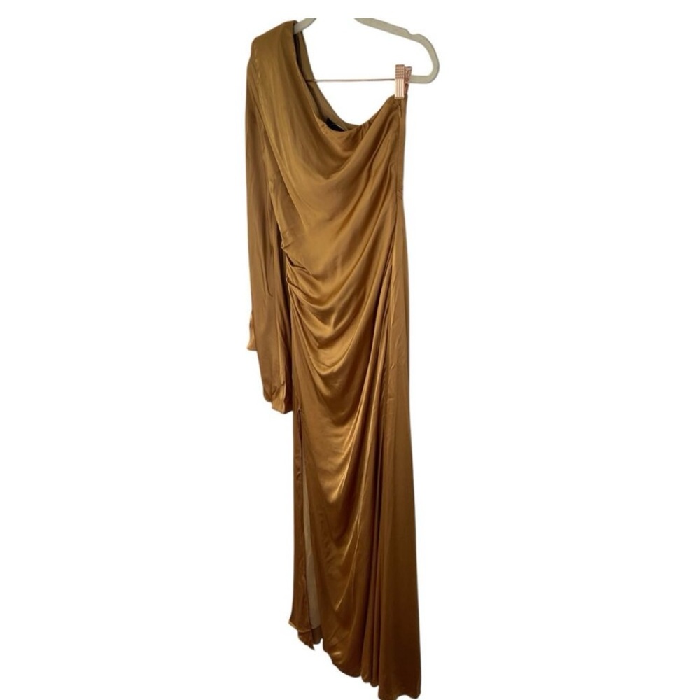 Michael Costello x REVOLVE Mae Gown Maxi Satin One Shoulder Formal Classy Small - Picture 5 of 12